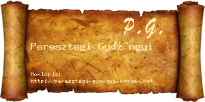 Peresztegi Gyöngyi névjegykártya